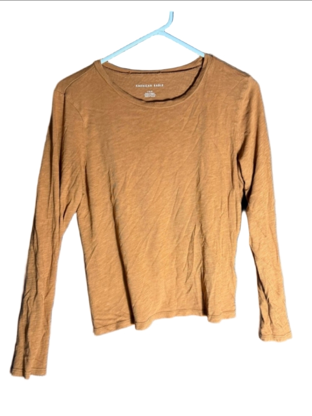 Women's American Eagle Long Sleeve Tee L Brown soft fall y2k 90's vintage